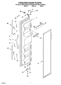FREEZER DOOR Diagram and Parts List for GD5LHGXLB02  Whirlpool Refrigerator