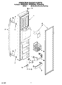 FREEZER DOOR PARTS Diagram and Parts List for GF6NFEXRB01  Whirlpool Refrigerator