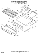 OVEN & BROILER PARTS Diagram and Parts List for TGP325LW1  Estate Range