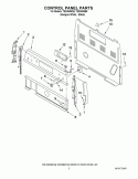 CONTROL PANEL PARTS Diagram and Parts List for TES355MB5  Estate Range