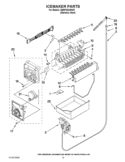 ICEMAKER PARTS Diagram and Parts List for GB9FHDXWS07  Whirlpool Refrigerator