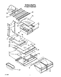 SHELF Diagram and Parts List for ET20GMXXN00  Whirlpool Refrigerator