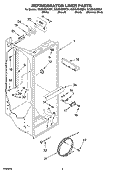REFRIGERATOR LINER PARTS Diagram and Parts List for GC5SHEXNB01  Whirlpool Refrigerator