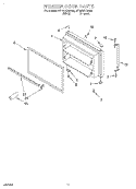 FREEZER DOOR, LIT/OPTIONAL Diagram and Parts List for GT19DKXGW00  Whirlpool Refrigerator