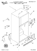 CABINET Diagram and Parts List for ET21DKXDN04  Whirlpool Refrigerator