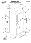 CABINET, LITERATURE Diagram and Parts List for ET1MTEXLQ01  Whirlpool Refrigerator