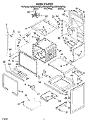 OVEN PARTS Diagram and Parts List for  KitchenAid Range