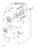 ICEMAKER, OPTIONAL Diagram and Parts List for ET21CMXJT00  Whirlpool Refrigerator