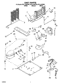 UNIT Diagram and Parts List for ET21LKXHB02  Whirlpool Refrigerator