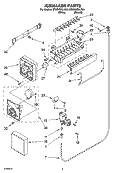 ICEMAKER PARTS Diagram and Parts List for ET8GHMXLQ03  Whirlpool Refrigerator