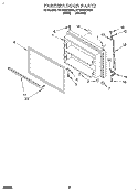 FREEZER DOOR Diagram and Parts List for ET18TMXDW00  Whirlpool Refrigerator