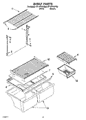 SHELF PARTS, OPTIONAL PARTS Diagram and Parts List for ET1WTKXKT05  Whirlpool Refrigerator