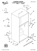 CABINET, LITERATURE Diagram and Parts List for ET8RHMXKQ02  Whirlpool Refrigerator