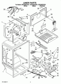 LINER PARTS Diagram and Parts List for GR2SHWXVB01  Whirlpool Refrigerator