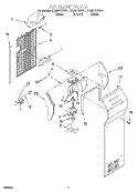 AIR FLOW Diagram and Parts List for GD25DFXFW01  Whirlpool Refrigerator