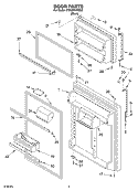 DOOR PARTS Diagram and Parts List for ET9CHKXKB03  Whirlpool Refrigerator