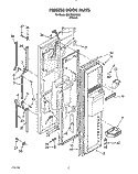 FREEZER DOOR Diagram and Parts List for ED27DQXXN02  Whirlpool Refrigerator
