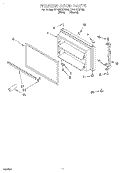 FREEZER DOOR, LIT/OPTIONAL Diagram and Parts List for ET19DKXFW00  Whirlpool Refrigerator