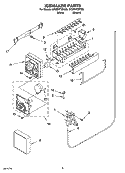 ICEMAKER PARTS Diagram and Parts List for GT9MHTXRT00  Whirlpool Refrigerator