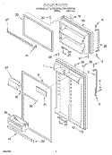 DOOR Diagram and Parts List for ET21PKXGW00  Whirlpool Refrigerator
