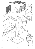 UNIT Diagram and Parts List for ET1LFKXKB01  Whirlpool Refrigerator