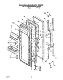REFRIGERATOR DOOR Diagram and Parts List for ED27DQXAW03  Whirlpool Refrigerator