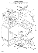 LINER Diagram and Parts List for ET8WTKXKQ01  Whirlpool Refrigerator