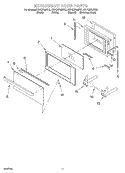 MICROWAVE DOOR, OPTIONAL Diagram and Parts List for  KitchenAid Microwave Oven Combo