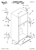 CABINET PARTS Diagram and Parts List for ET1PHKXPT00  Whirlpool Refrigerator