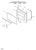 FREEZER DOOR, LIT/OPTIONAL Diagram and Parts List for GT22DKXGN01  Whirlpool Refrigerator