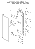 REFRIGERATOR DOOR Diagram and Parts List for GS5SHGXKB00  Whirlpool Refrigerator