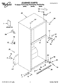 CABINET PARTS Diagram and Parts List for ET8WTKXKQ06  Whirlpool Refrigerator