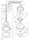 AGITATOR, BASKET AND TUB Diagram and Parts List for  Whirlpool Washer