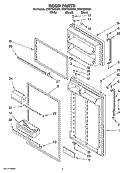 DOOR PARTS Diagram and Parts List for ET8FTEXST01  Whirlpool Refrigerator