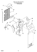 AIR FLOW Diagram and Parts List for GD25SFXHS04  Whirlpool Refrigerator