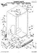 CABINET PARTS Diagram and Parts List for GD5RHAXRT00  Whirlpool Refrigerator