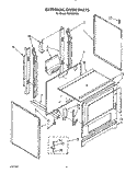 EXTERNAL OVEN Diagram and Parts List for  Whirlpool Range