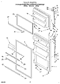 DOOR Diagram and Parts List for ET18NKXDG06  Whirlpool Refrigerator