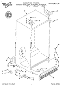 CABINET Diagram and Parts List for GD25DQXFB01  Whirlpool Refrigerator