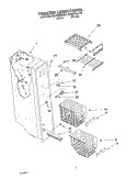 FREEZER LINER Diagram and Parts List for GD5NHGXLT01  Whirlpool Refrigerator