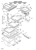 SHELF Diagram and Parts List for ET8CHMXKT01  Whirlpool Refrigerator