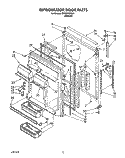 REFRIGERATOR DOOR Diagram and Parts List for ET25DKXXW01  Whirlpool Refrigerator