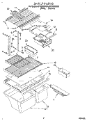 SHELF Diagram and Parts List for ET18ZKXDN04  Whirlpool Refrigerator