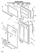 DOOR PARTS Diagram and Parts List for ET1LFKXKS04  Whirlpool Refrigerator