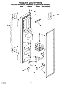FREEZER DOOR PARTS Diagram and Parts List for GC3SHEXNS00  Whirlpool Refrigerator