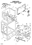 LINER PARTS Diagram and Parts List for ET9FHTXMT00  Whirlpool Refrigerator