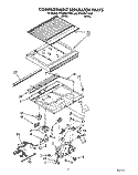 COMPARTMENT SEPARATOR Diagram and Parts List for ET20RKXYW00  Whirlpool Refrigerator