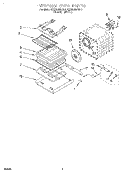INTERNAL OVEN Diagram and Parts List for KEBS208DBL2  KitchenAid Wall Oven