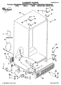 CABINET PARTS Diagram and Parts List for GS6SHEXNQ02  Whirlpool Refrigerator