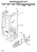 REFRIGERATOR LINER PARTS Diagram and Parts List for GS6NVEXSS03  Whirlpool Refrigerator
